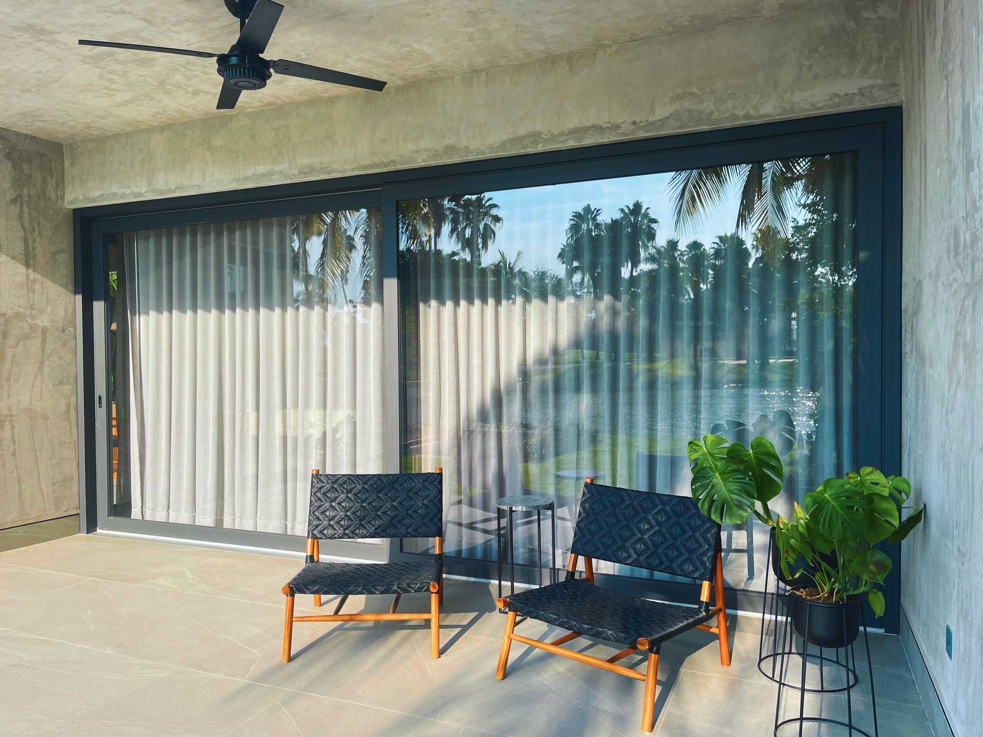 Ventana corrediza de aluminio para terraza